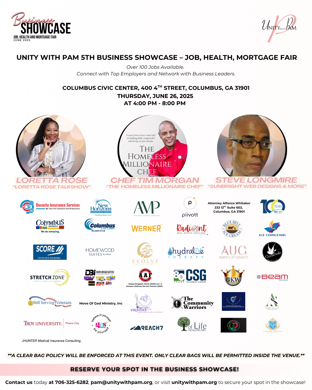 unity with pam art gallery show and sale on October 17 2024 at 5:20pm flyer 